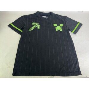 Minecraft Double Sided Short Sleeve Jersey Athletic T-Shirt Boys Size 10